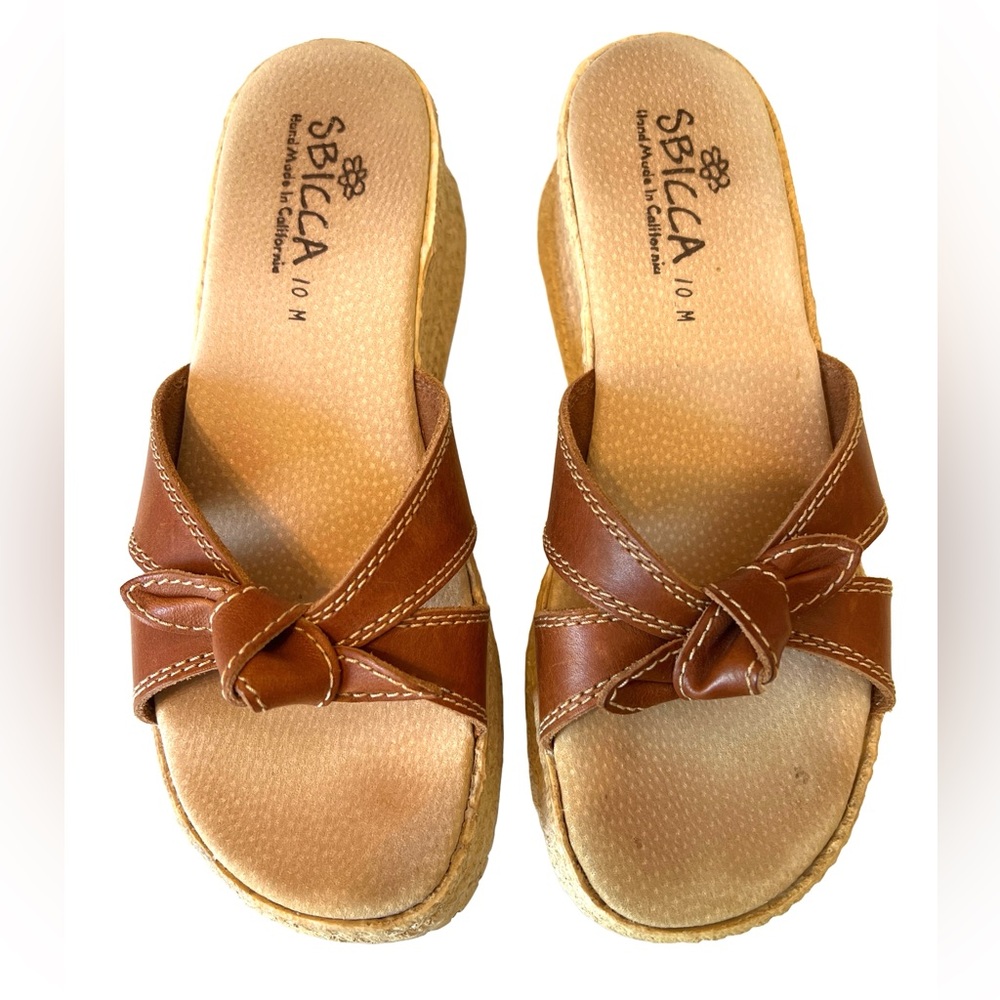 Sbicca Women's Brown Wedge Sandals